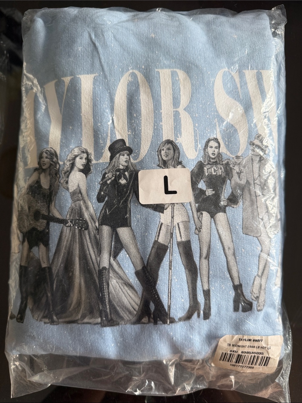 Taylor Swift Light Blue Multi-Era Graphic Tee